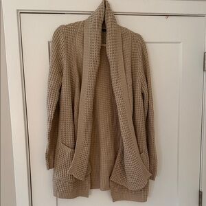 THML Waffle Knit Tan Cardigan